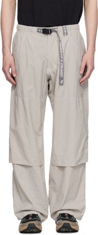 and wander Gray Gramicci Edition Nylon Double Knee Trousers