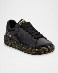 Kid's Calf Leather Low-Top Sneakers, Toddler/Kids