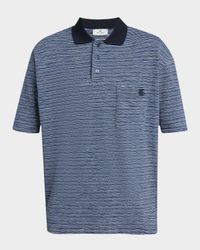 Men's Contrast-Collar Jersey Polo Shirt