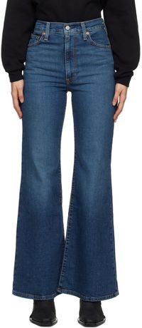 Levi's Indigo Ribcage Bell jeans