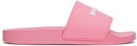 Palm Angels Pink Logo Pool Slides