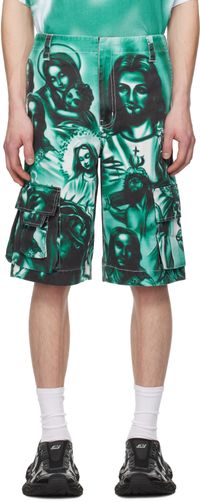 Gerrit Jacob Green Printed Cargo Shorts