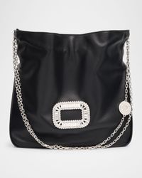 Mini Crystal Buckle Nappa Leather Pouch Bag