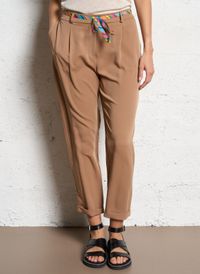 Please - Pantalon large - Taille L - Marron