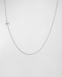 14k White Gold Mini Letter Necklace