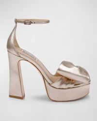 Alora Metallic Bow Platform Sandals