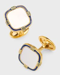 Men's 18K Gold Vermeil Square Mother-Of-Pearl Cufflinks