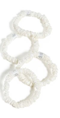 Slip Slip Skinny Scrunchie Set White One Size