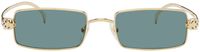 Cartier Gold Rectangular Sunglasses
