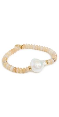 MAYAMAR Topaz Beaded Baroque Pearl Bracelet Gold One Size