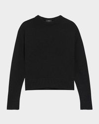 Cashmere Cropped Crewneck Sweater