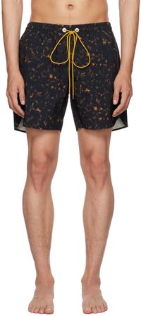 Rhude Black Tortoise Swim Shorts