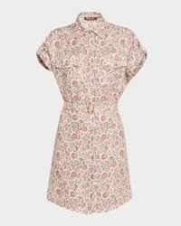 Idris Riserva San Nicolo Twill Belted Mini Shirtdress