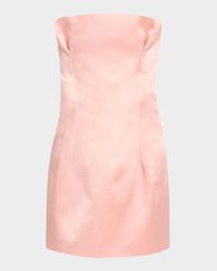 Strapless Pleats Mini Dress