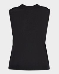Sleeveless Cashmere T-Shirt Sweater