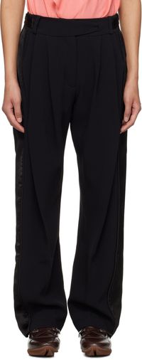Kiko Kostadinov Black Cauda Pleated Trousers