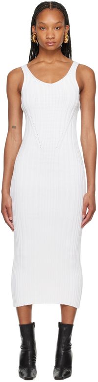 KHAITE White 'The Ottilie' Midi Dress