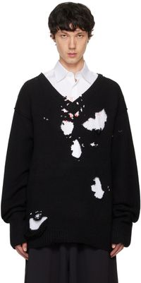 VETEMENTS Black Destroyed Sweater