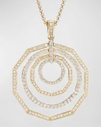 Stax 18k Yellow Gold Diamond 4-Ring Pendant Necklace