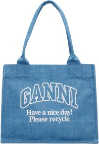 GANNI Blue Denim Tote