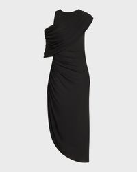 Gabrielle Draped Matte Jersey Midi Dress