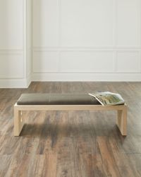 Raul Leather Bench - 60"