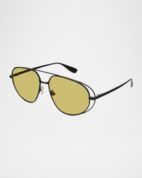 Men's BV1344SM Metal Aviator Sunglasses