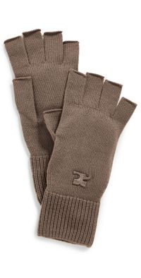 Courrèges Ac Wool Gloves Mocha One Size
