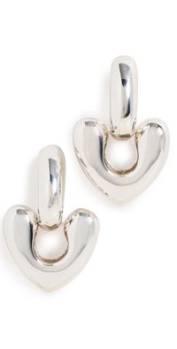 Annika Inez Large Heart Drop Earring Silver One Size