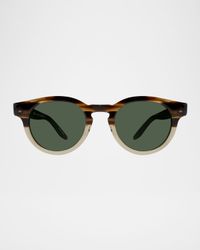 Men's Oxford Acetate Round Sunglasses
