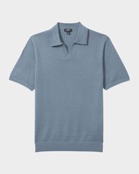 Men's Duchie Merino Wool Open Collar Polo Shirt
