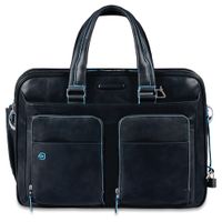 Piquadro - Sac d'ordinateur 15 expansible - Taille Unique - Bleu