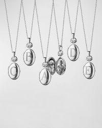 Sterling Silver Petite Initial Locket Necklace