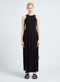 Max Mara Leisure - Robe longue stretch à col rond - Taille L - Noir
