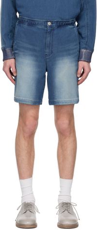 Solid Homme Blue Faded Shorts