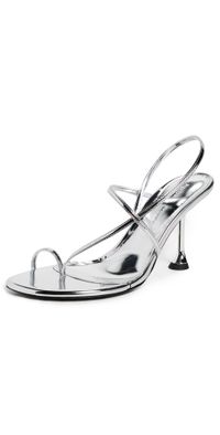 Proenza Schouler Tee Slingback Sandals In Mirror Foil Silver 38