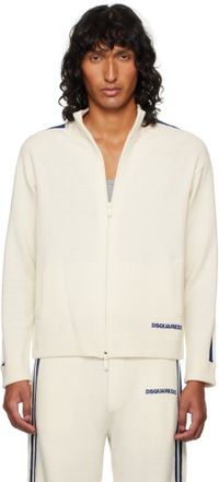 Dsquared2 Off-White Zipped Sweater