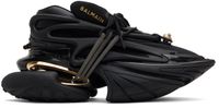 Balmain Black & Gold Unicorn Low Neoprene & Calfskin Sneakers