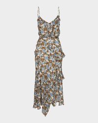 Avenel Floral Ruffled Midi Dress