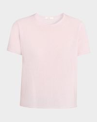 Short-Sleeve Cashmere T-Shirt Sweater