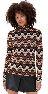 Ramy Brook Swirl Prudence Sweater Black multi XL