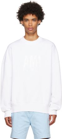 AMI Paris White Paris Sweatshirt