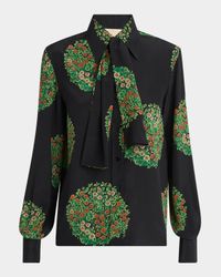 Floral-Print Silk Crepe De Chine Shirt