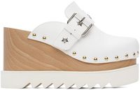Stella McCartney White Elyse Star-Studded Slip-On Loafers