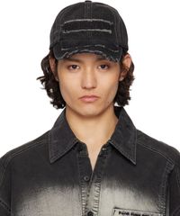 Feng Chen Wang Black Denim Baseball Cap