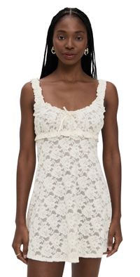 For Love & Lemons Cloud Lace Slip Dress White L
