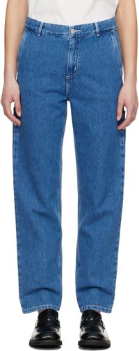 Carhartt Work In Progress Jean droit Pierce bleu