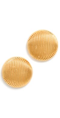 Aureum Reine Textured Circle Earrings Gold One Size