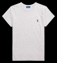 Polo Ralph Lauren - Tee-shirt col rond brodé en coton - Taille L - Gris