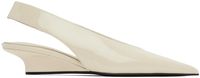 TOTEME Off-White 'The Wedge-Heel' Slingback Heels